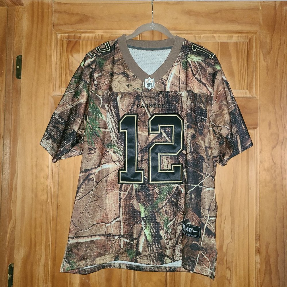Nike NFL Green Bay Packers Aaron Rodgers #12 Camouflaged Football Jersey